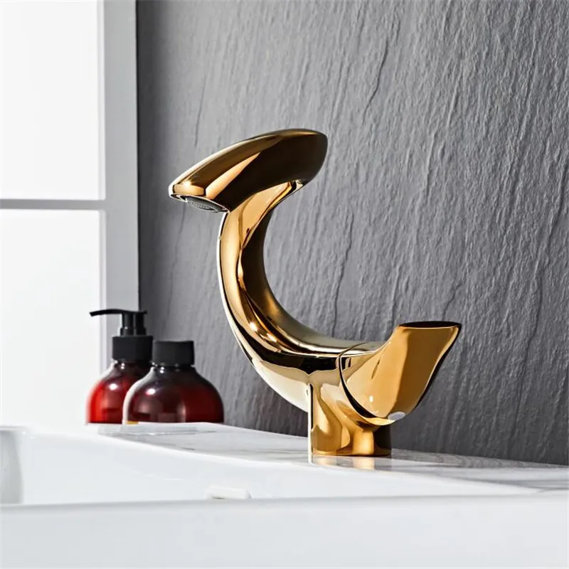 

Tuqiu Black Bathroom Faucet Brass Gold Bathroom Basin Faucet Cold And Hot Water Mixer Sink Tap Deck Mounted Gray ChromeTap