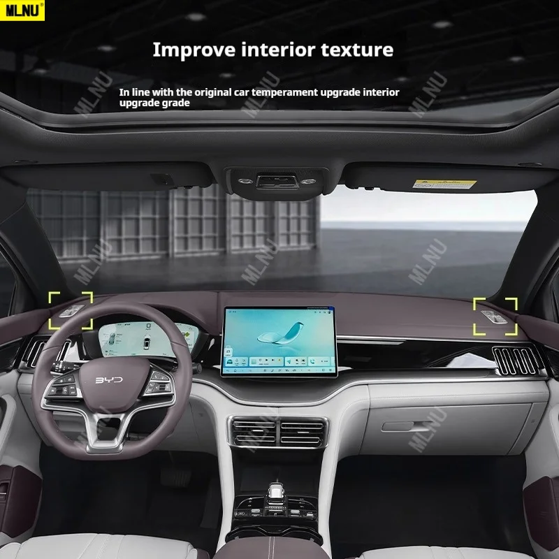 ملحقات BYD Song PLUS 2025 (Seal U dm i/Sealion 6) 2024/2023 غطاء غبار فتحة تهوية معدنية، تيتانيوم أسود، تصميم مجوف مقاوم #3