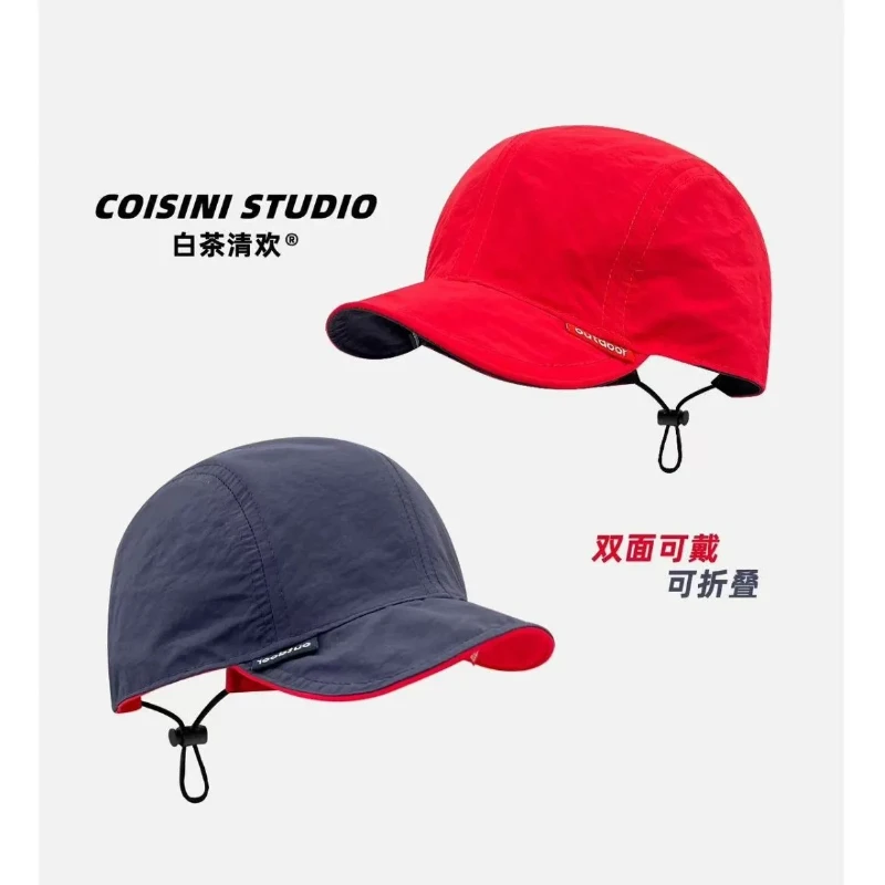 Cappello da pescatore reversibile - Berretto da baseball leggero e pieghevole con protezione solare ad asciugatura rapida per esterni