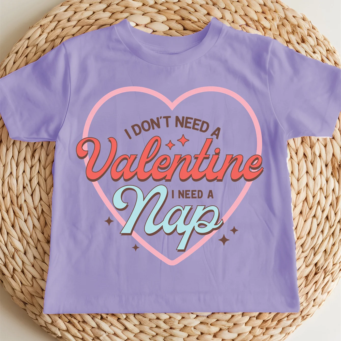 

100% Cotton Cute Valentine's Day Love Print Children’s Base Clothe Girl Comfortable T-shirt Outdoor O-neck Short Sleeve T-shirt
