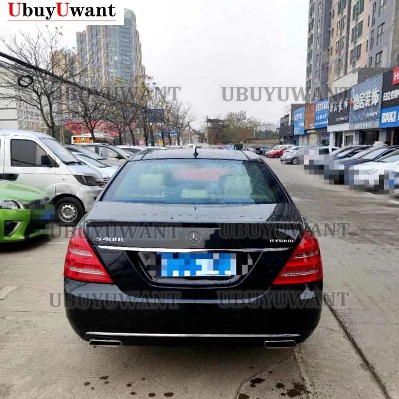 For Benz S Class W221 S320 S400 S420 S450 S600 2011 2012 2013 2014 2015 ABS Material Spoiler Rear Trunk Wings