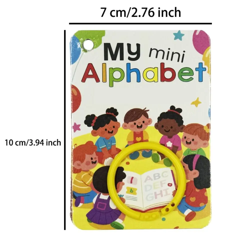 Cartões do alfabeto inglês com 26 letras, cartões A-Z, 156 palavras, cartões de aprendizagem montessori com imagens, design colorido