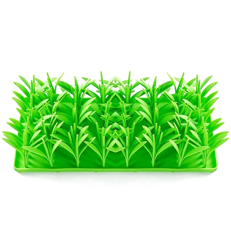 Cats Lick Pad With Suctions Cup Slow Feeders Sniffing Mat Grass Mat Silicone Pad With Suctions Cup Mat Silicone