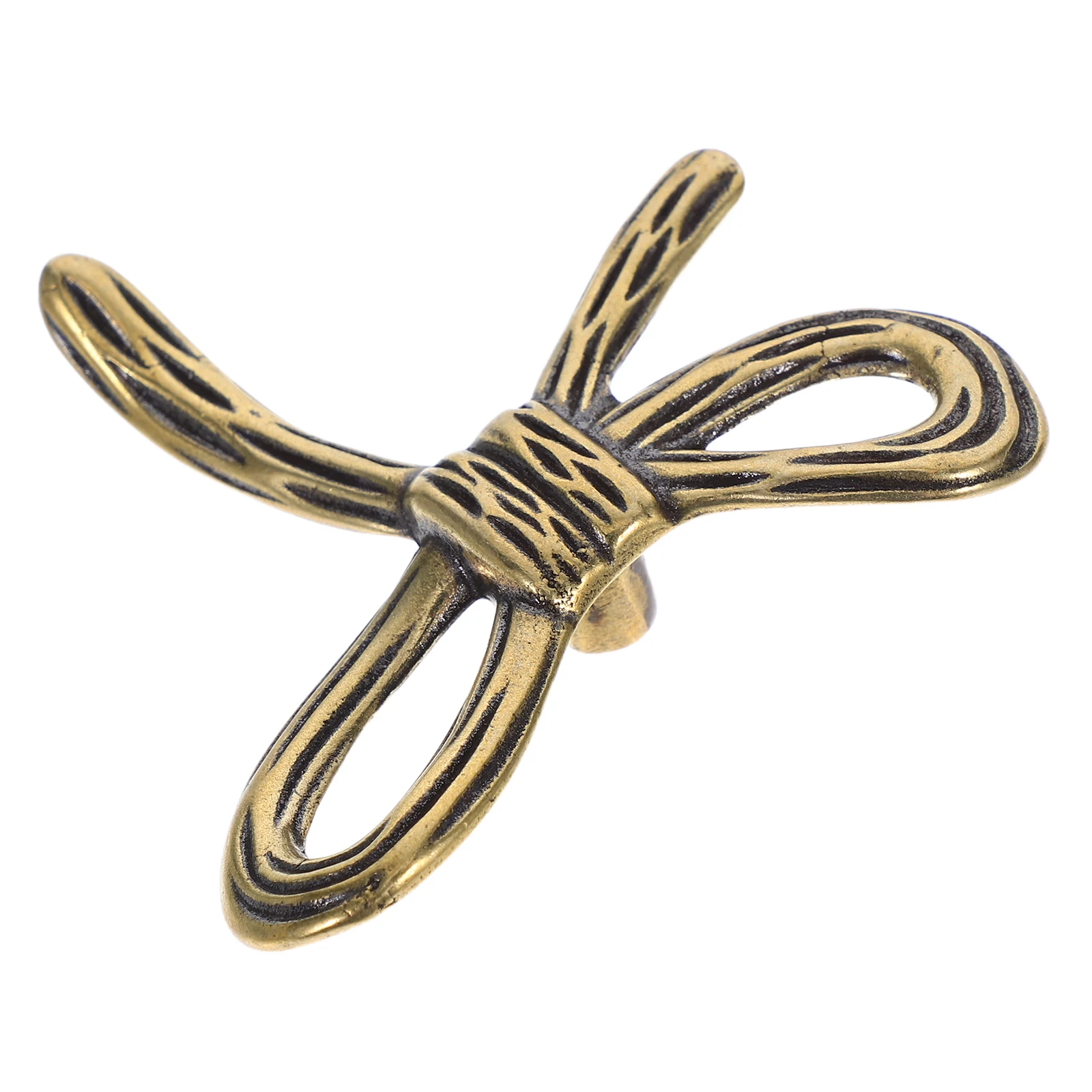 

Brass Cabinet Handles Vintage Bow Knobs for Wardrobe Dresser Doors European Style Rustic Hardware Smooth Finish