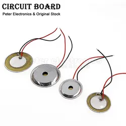 10Pcs Piezoelectric Piezo Ceramic Wafer Plate with Aluminum Shell Wire Dia 12mm 15mm 20mm 27mm For Buzzer Loudspeaker