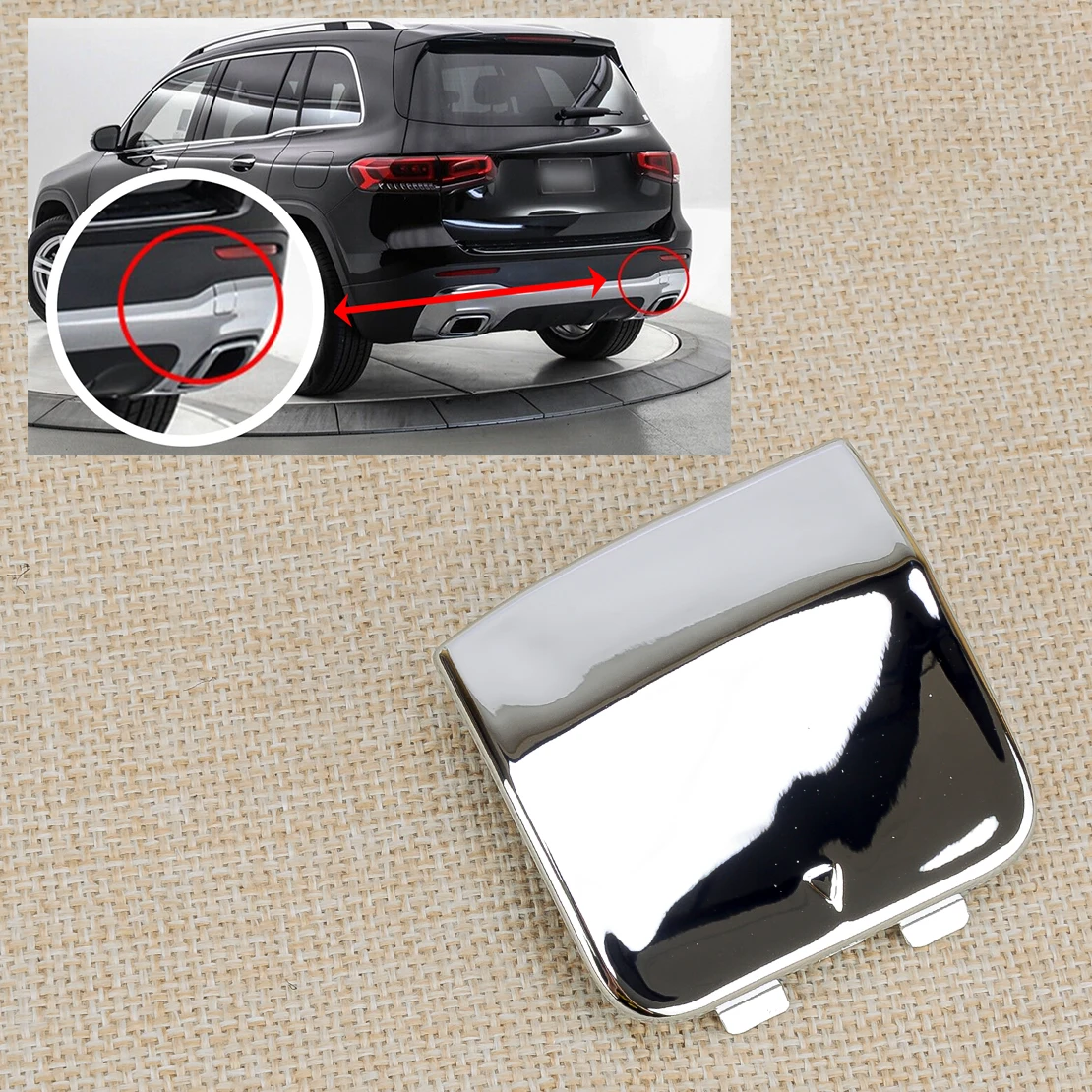 2478857301 Car Rear Bumper Tow Hook Eye Cover Cap Fit for Mercedes Benz GLB250 W247 2020 2021 New