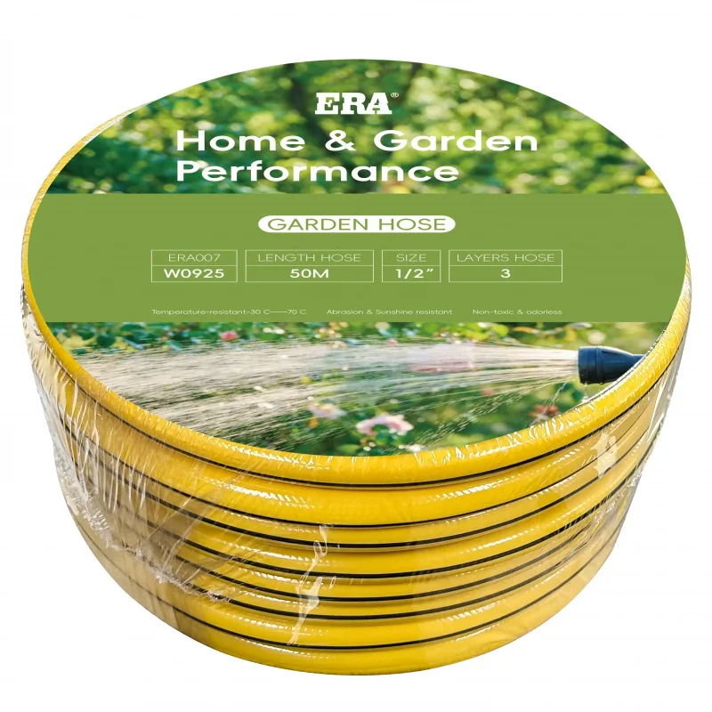 ERA PVC Garden Hose 50M 3 Layer Braided Water Hose Anti-UV Flexible Irrigation Pipe