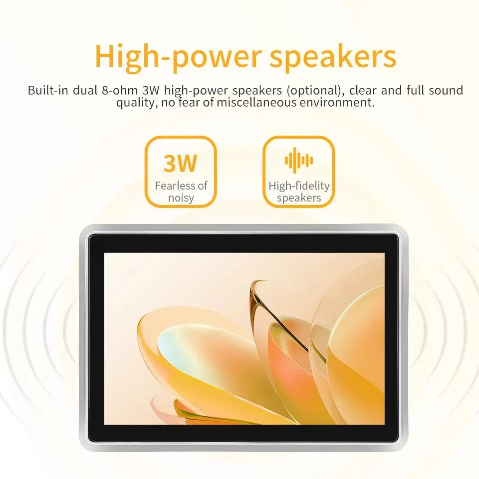 IXHUB 10,1" Industriequalität All-in-One Embedded Touch Panel IP65 Wasserdichter Monitor RS232 RS485 TTL Android Debian Ubuntu