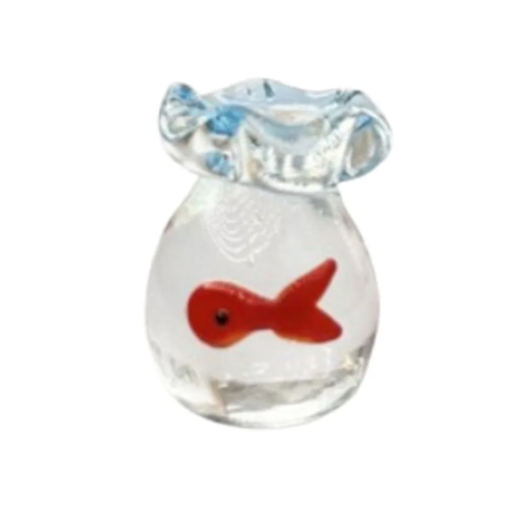 

Creative Mini Glass Fish Tank Cute Handmade Aquarium Decoration Transparent Cartoon Animal Shape Handcrafted Glass Fish