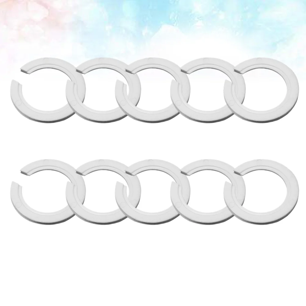 

10Pc E27 Convert to E14 Lampshade Lamp Light Fix Ring Adapter Washer Transverter E27 E14 Lamp Shade Retaining Ring (White)