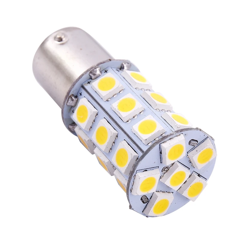 10X Warm White 27 SMD LED 1156 1141 1003 RV Camper Trailer lampadine interne