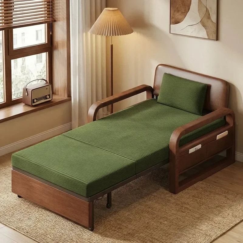 Multifunctional Folding Sofa Bed Convertible Single Double Sleeper Couch with Pull Out Mechanism for Living Room Bedroom