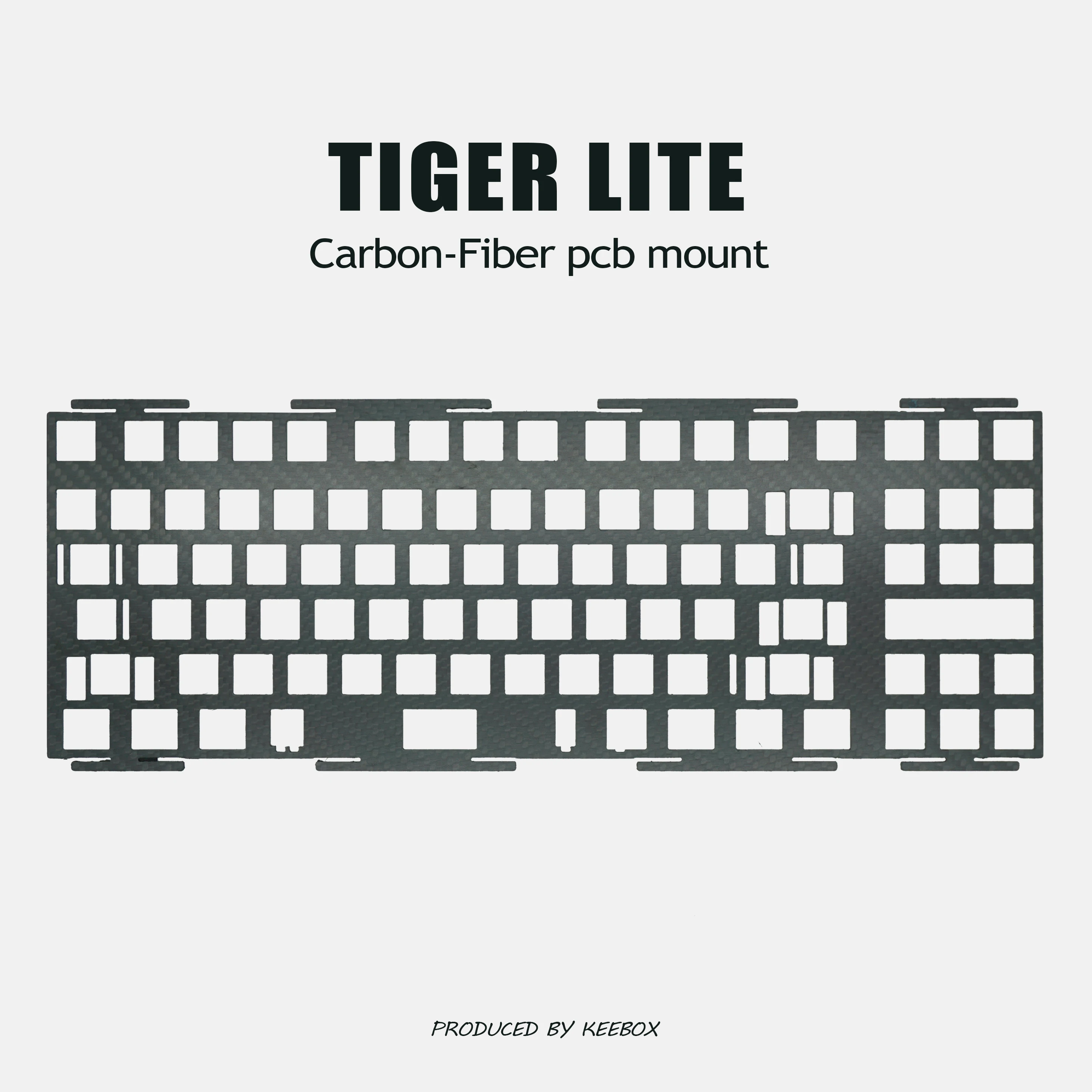 Keebox Tiger80 Lite Keyboard PC PP POM FR4 ALU Carbon Positioning Plate Keyboard Kit PCB Mounted Mechanical Keyboard Custom