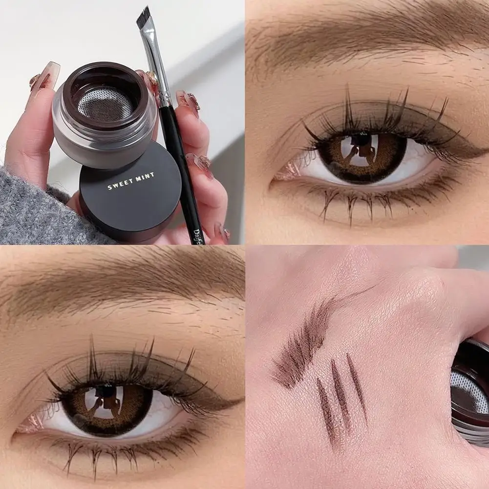 Schwarzer Eyeliner wasserdichter schnell trocknender, nicht verschmieren der, lang anhaltender Eyeliner Make-up Farbe Anfänger und Gel Augenbrauen Entwicklung zu r1s7