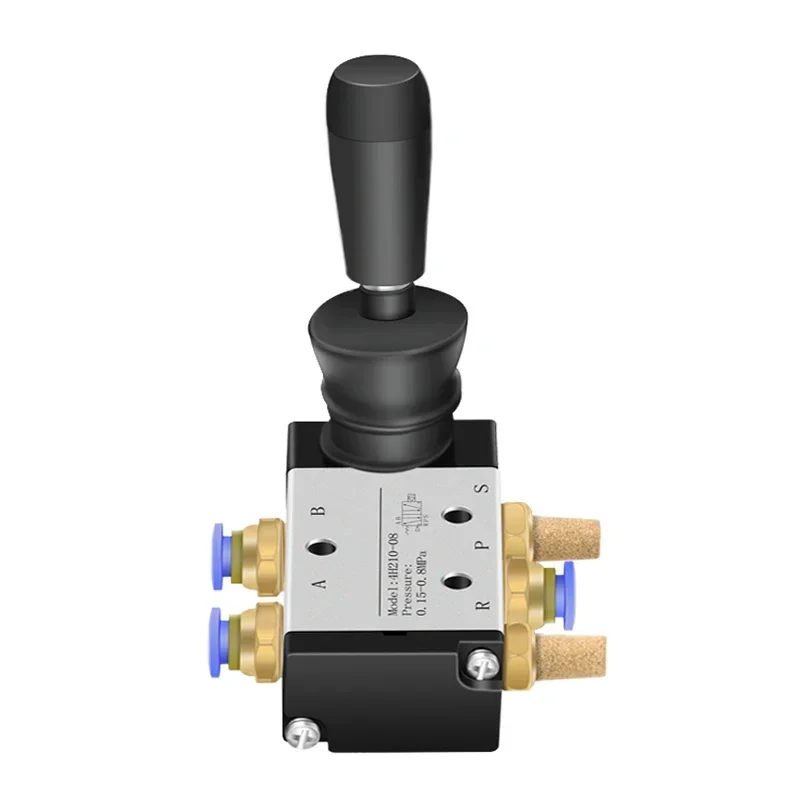 4H210-08 4H310-10 4H410-15 2 Position 5 Port Air Manual Valve Pneumatic Control Valve 5/2 Way Hand Lever Operated Control Valve