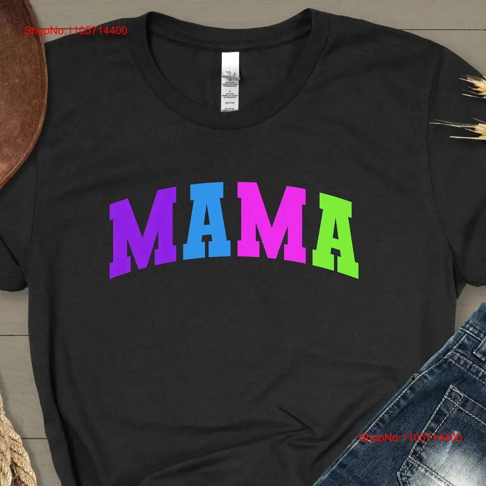 Retro Mama T Shirt For Birthday Mothers Day From Daughter Her Baby Shower vintage Washed Stylish homme Unisex Comfortable Soft
