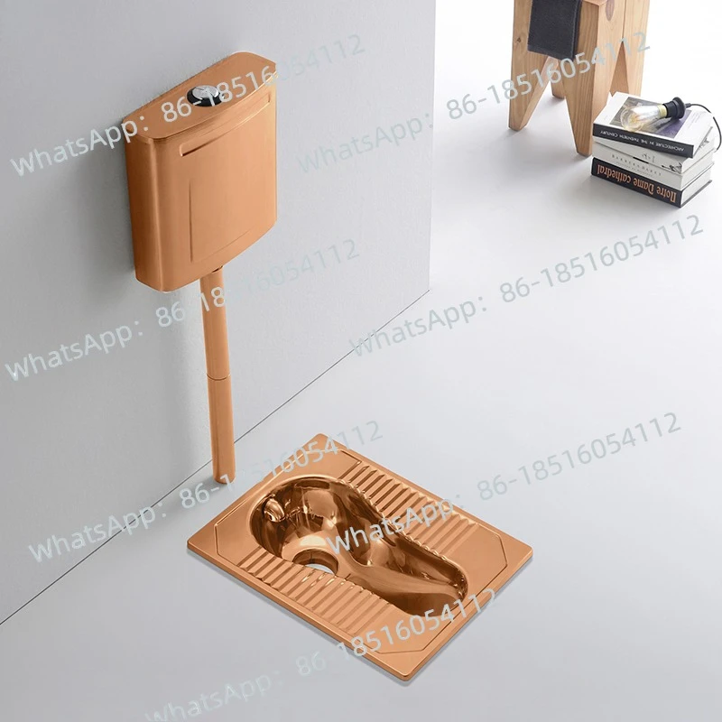 

Туалет на корточках из нержавеющей стали 304, КТВ, кровать и завтрак, розовое золото