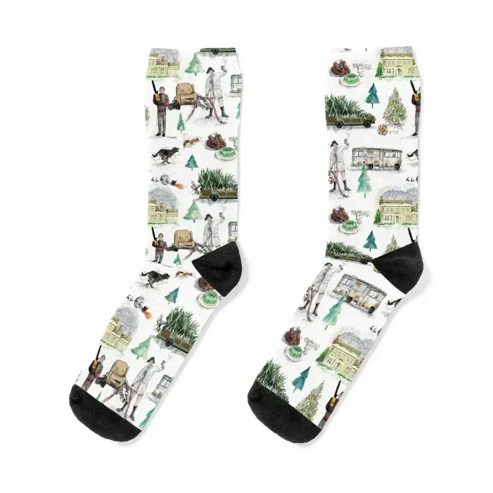 

Lampoons Christmas Socks loose moving stockings halloween Socks For Girls Men's