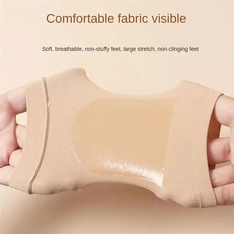 2 قطعة جوارب جل مرطبة للكعب العلاج المائي للعناية بالأقدام الجافة والمتشققة بما في ذلك غطاء حماية للأحذية ذات الكعب العالي من السيليكون #5