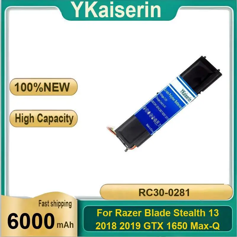

Laptop Battery RC30-0281 6000Mah For Razer Blade Stealth 13 2018 2019 Gtx 1650 Max-Q RZ09-03102E52-R3U1 RZ09-02812E71