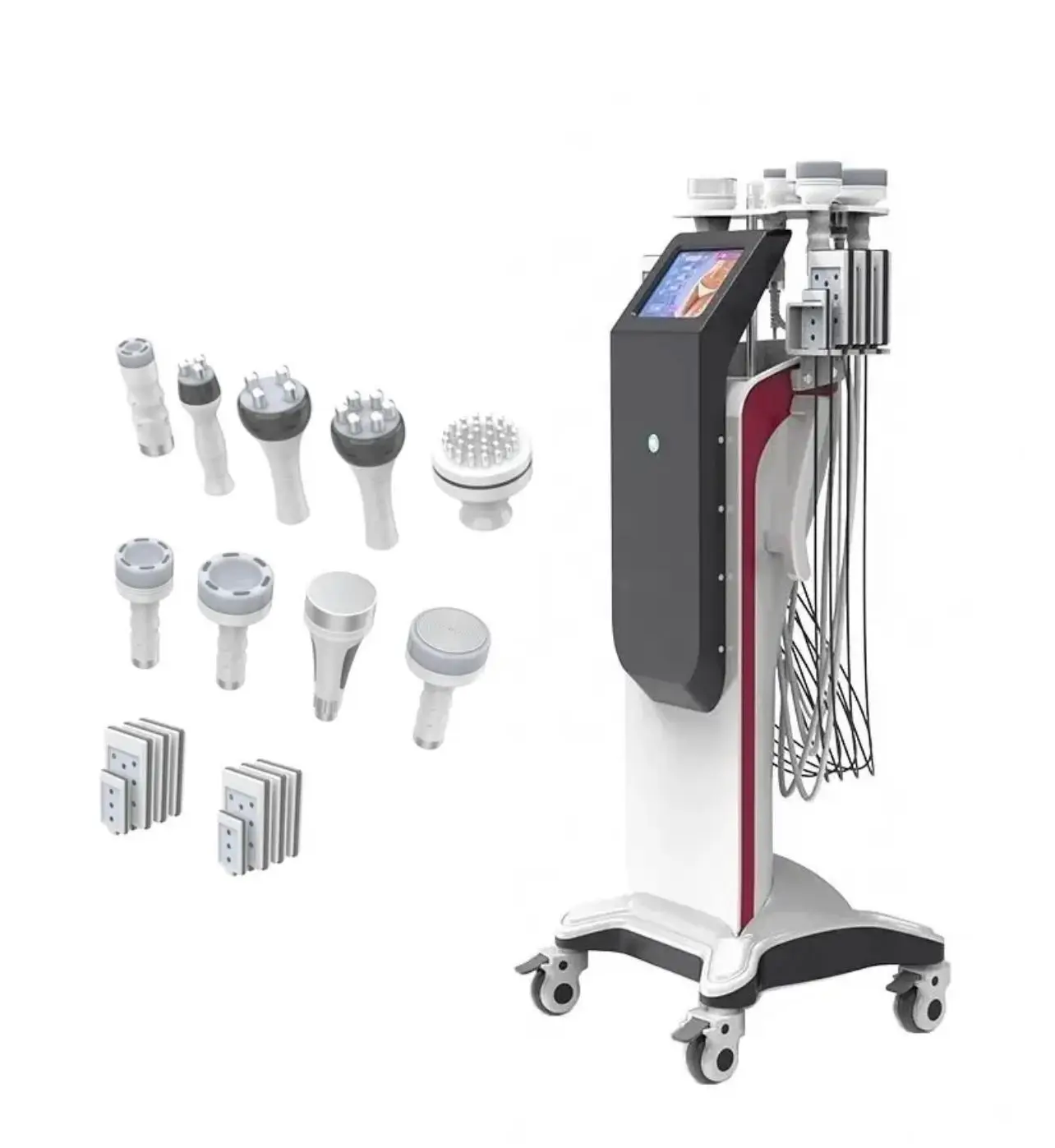 آلة تخسيس الجسم بالتفريغ التجويف ، وسادات شحمية ، وحرق الدهون ، وتقليل السيلوليت ، جهاز نحت الجسم ، 10 في 1 ، 80 كلفن