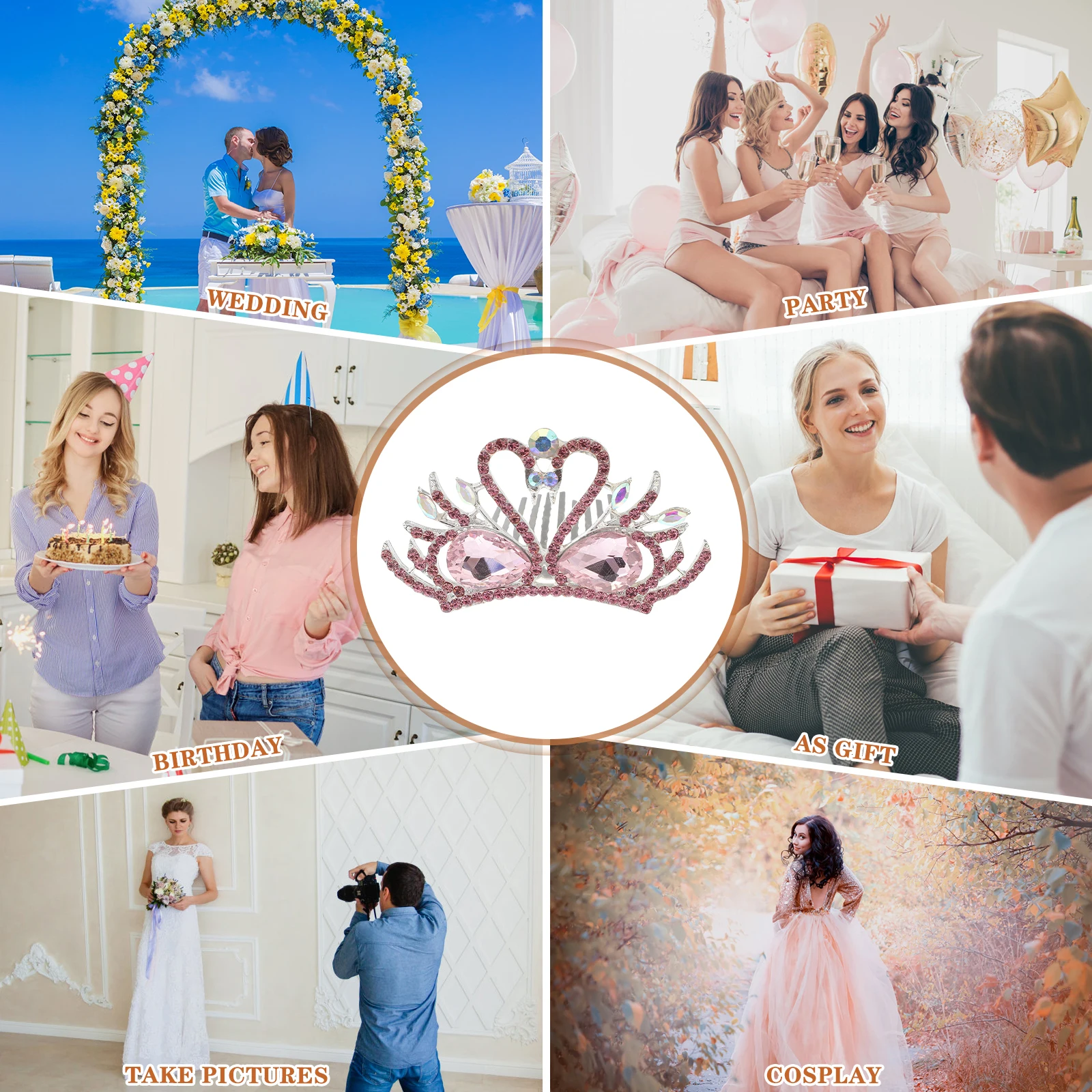 

Be Stage Hair Accessories The Crown Geburtstagsfeier-tiara Mini Wedding Headpiece