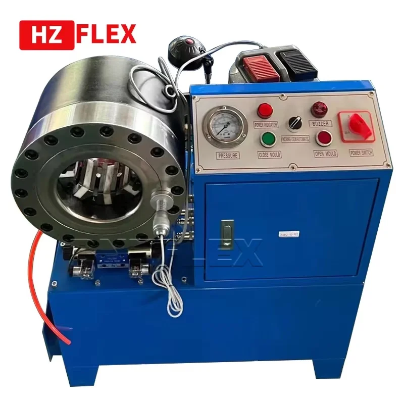 

CE proved Hose repair tool 220v 3kw 1 ph HZ-68 1/4" to 2" 4SP R12 horizontal crimping machine hydraulic hose