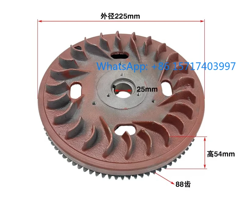 

Air-cooled d-iesel e-ngine generator micro tiller water pump accessories 173F178F186F186FA188F192F flywheel