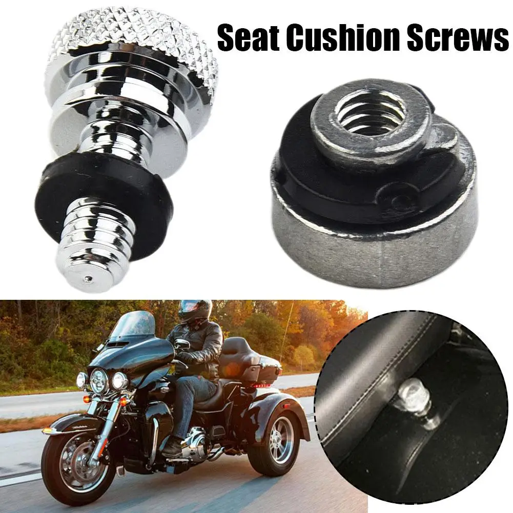 Motorcycle Seat Cushion Screws For Harley For Sportster For Touring For Softail For Dyna For CVO 6mm Mounting Holes Fixing B4J0