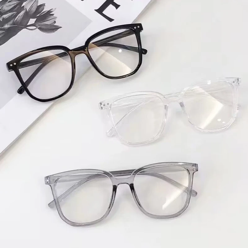 Oversized Myopia Eyeglasses Vintage Unisex  Irregular Frame Eyewear Anti-Blue Light Near Sight Glasses for Women 0 To -6.0