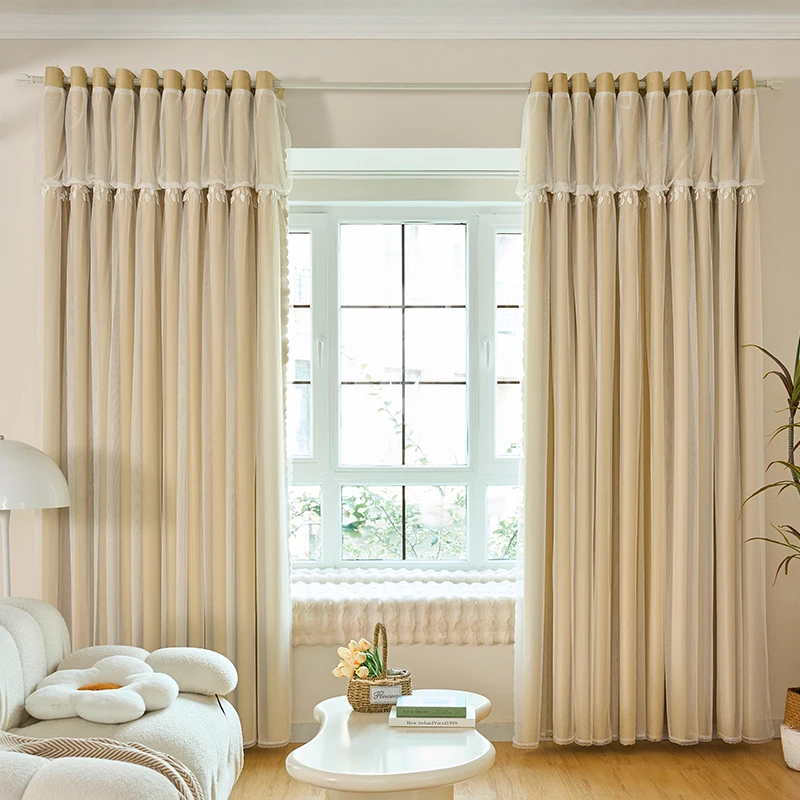 1 Stück Vorhänge Mix Match Voile Verdunkelungsvorhänge, doppellagige elegante Vorhangpaneele, wärmeisolierte Vorhänge für Schlafzimmervorhänge