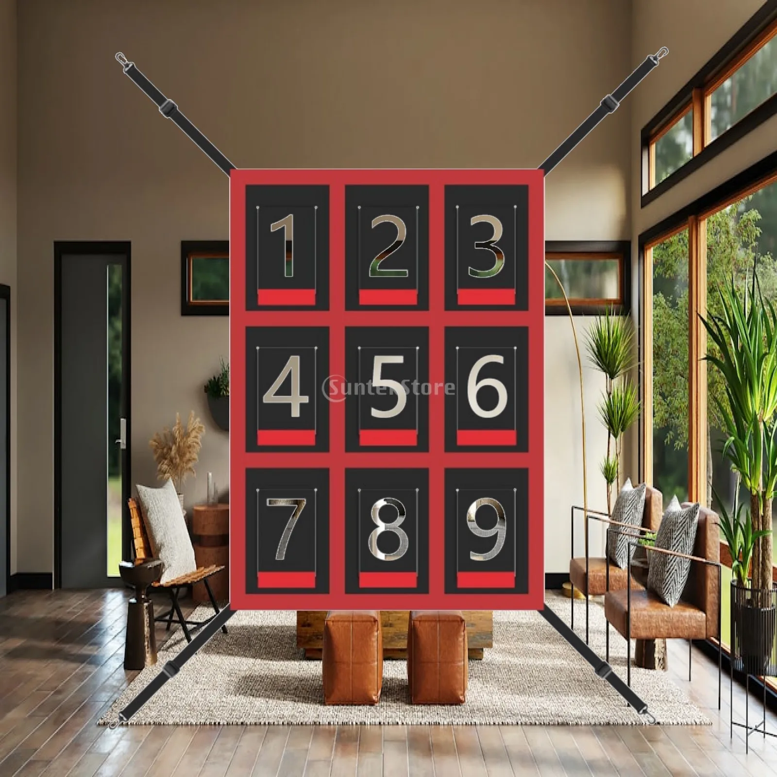 9-Pocket Pitching Target Portable Baseball Target with Pockets Sports Training Equipment Heavy-Duty for Coaches