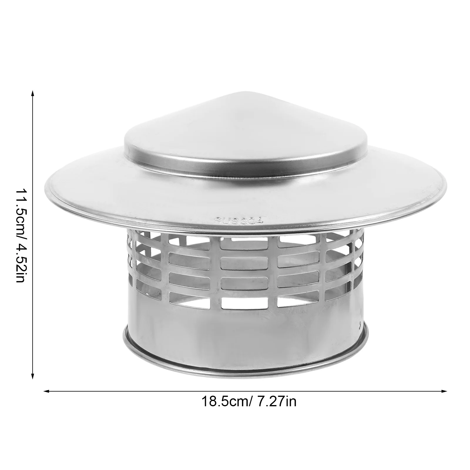 Tappo antipioggia per camino Copertura di ventilazione Protezione per sfiato sul tetto Cappa di scarico da 110 mm Tappo per canalizzazione antipioggia Cappucci per sfiato sul tetto