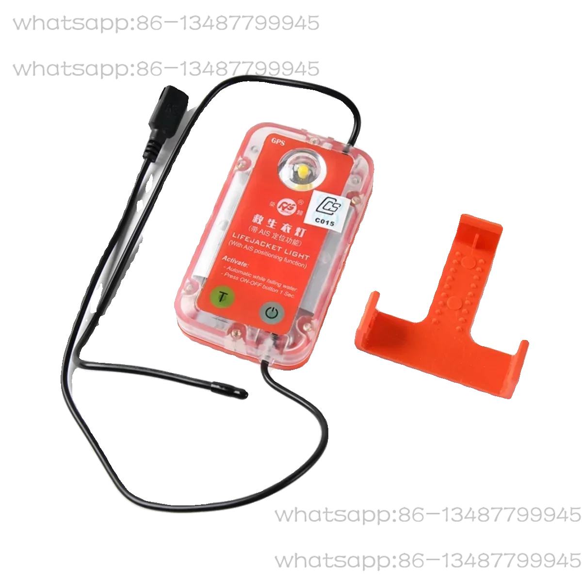GPS positioning portable emergency life jacket light Rongsheng personal drowning search and rescue position marker view 5