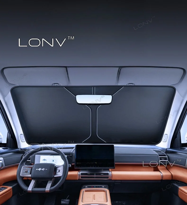 Car Sunshade For BYD Ti 7 2026 2027 Front Windshield Shade Cover Foldable Anti-UV Heat Insulation Auto Privacy Cover Accessories
