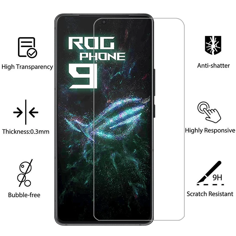 tempered glass for asus rog phone 9 pro phone case on rogphone9 rogphone phone9 9pro 5g back cover 360 coque phon 9case procase