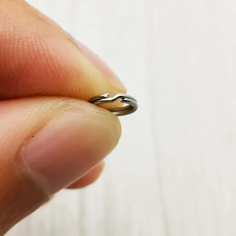 50pcs/lot Stainless Steel Fishing Split Rings Lure Solid Ring Loop For Blank Crank Bait Connectors Tackle Tool Kit Accessories