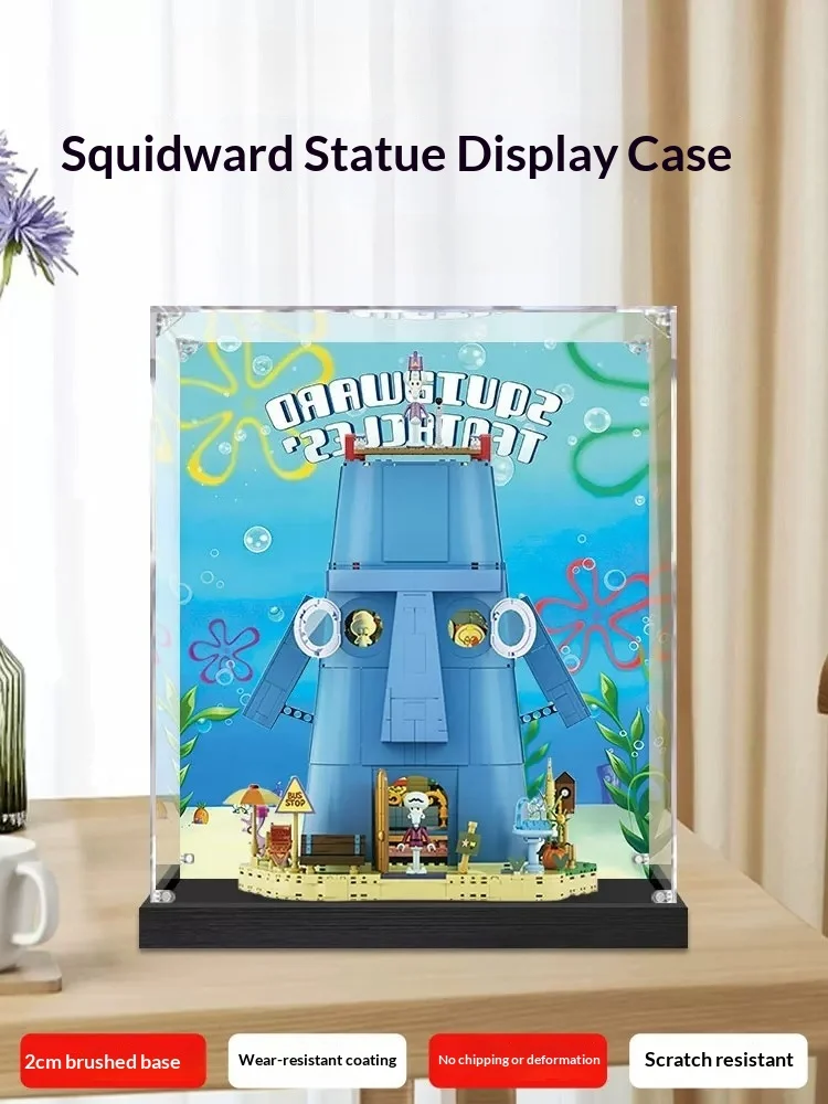 Acrylic display box is suitable for dust-proof storage of Squidward's stone house in the Spongebob series