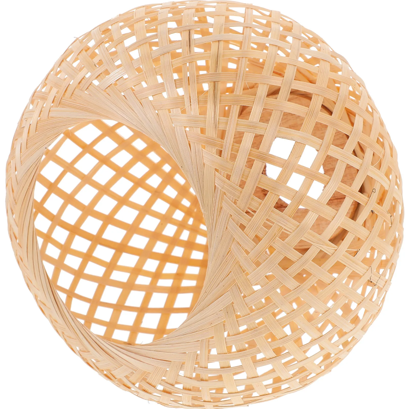 竹編みランプシェード耐久性のあるヴィンテージスタイルの天井ライトカバー寝室のランプ装飾織りスタイルのライトカバー