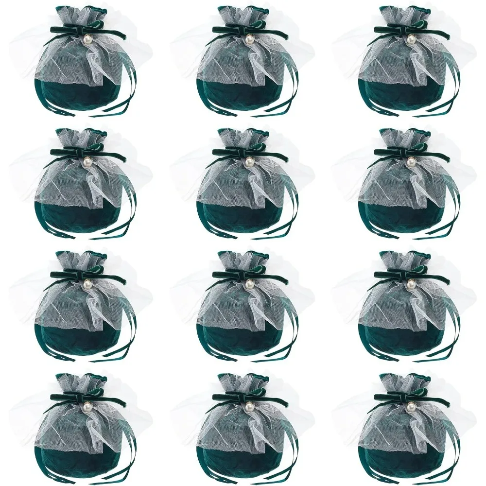 

12 Pcs Small Velvet Bags with Drawstrings5.6×5.86" Velvet Pouch Velvet Jewelry Bags Wrapping Bags Drawstring Jewelry