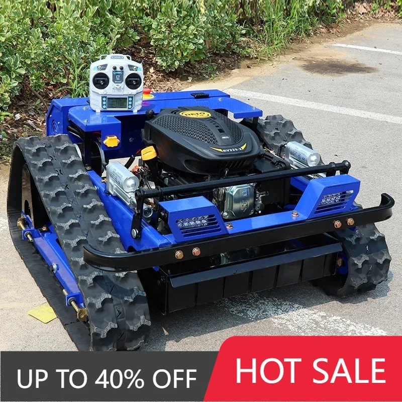 CRAWLER CROSS COUNTRY TANK LAWN MOWER FOR DAMS ORCHARDS HILLS TERRACES AND GREEN MOWING REMOTE CONTROL MOWER