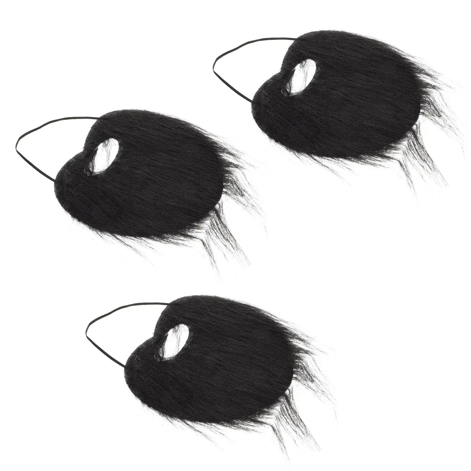3 Piezas de Barba Falsa Realista para Hombre con Banda Elástica para Disfraz de Halloween, Cosplay de Vikingo o Pirata, Cómoda y Transpirable
