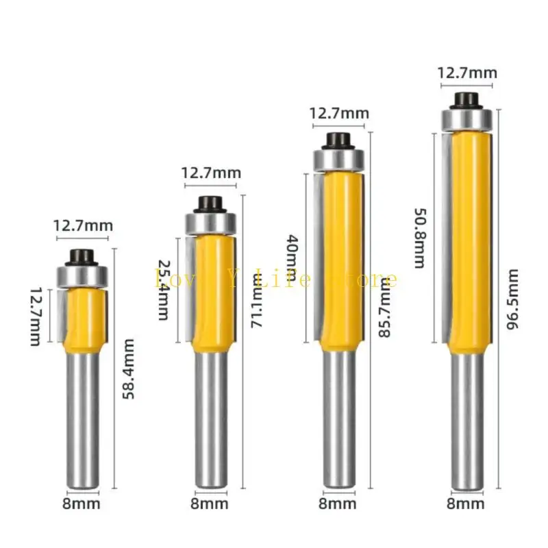 L74C Flush Trim Copy Router Bit 12.7mm Blade 8mm Shaft For Smooth Trimming Plywood Hardwood Woodworking Milling Cutter