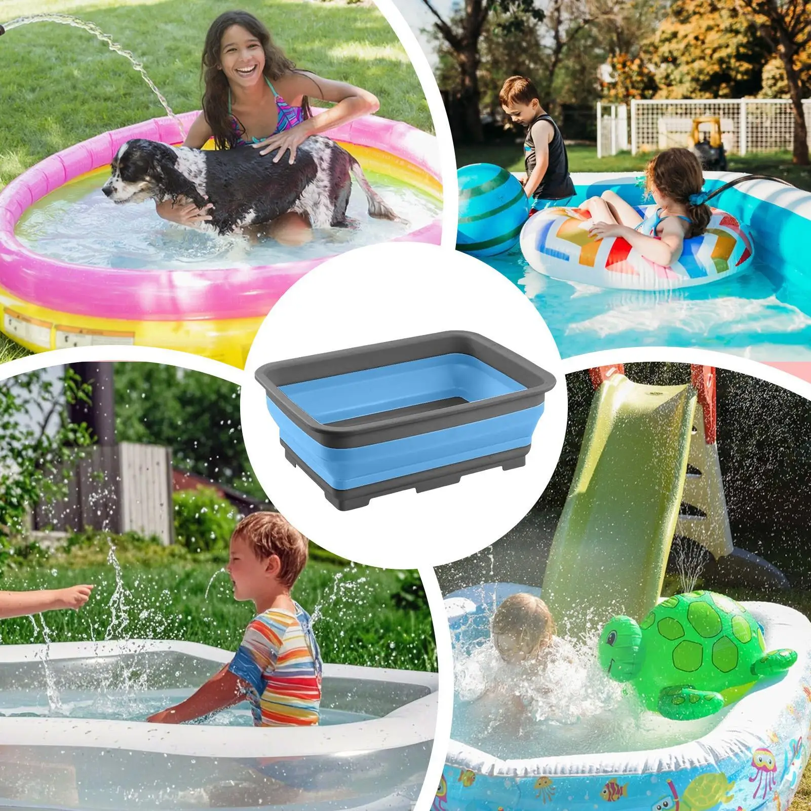 new Portable Collapsibles Foot Bath Basin Convenient Foot Soaking Bath for Pool Beach Foldable Foot Soaking Bath Basin