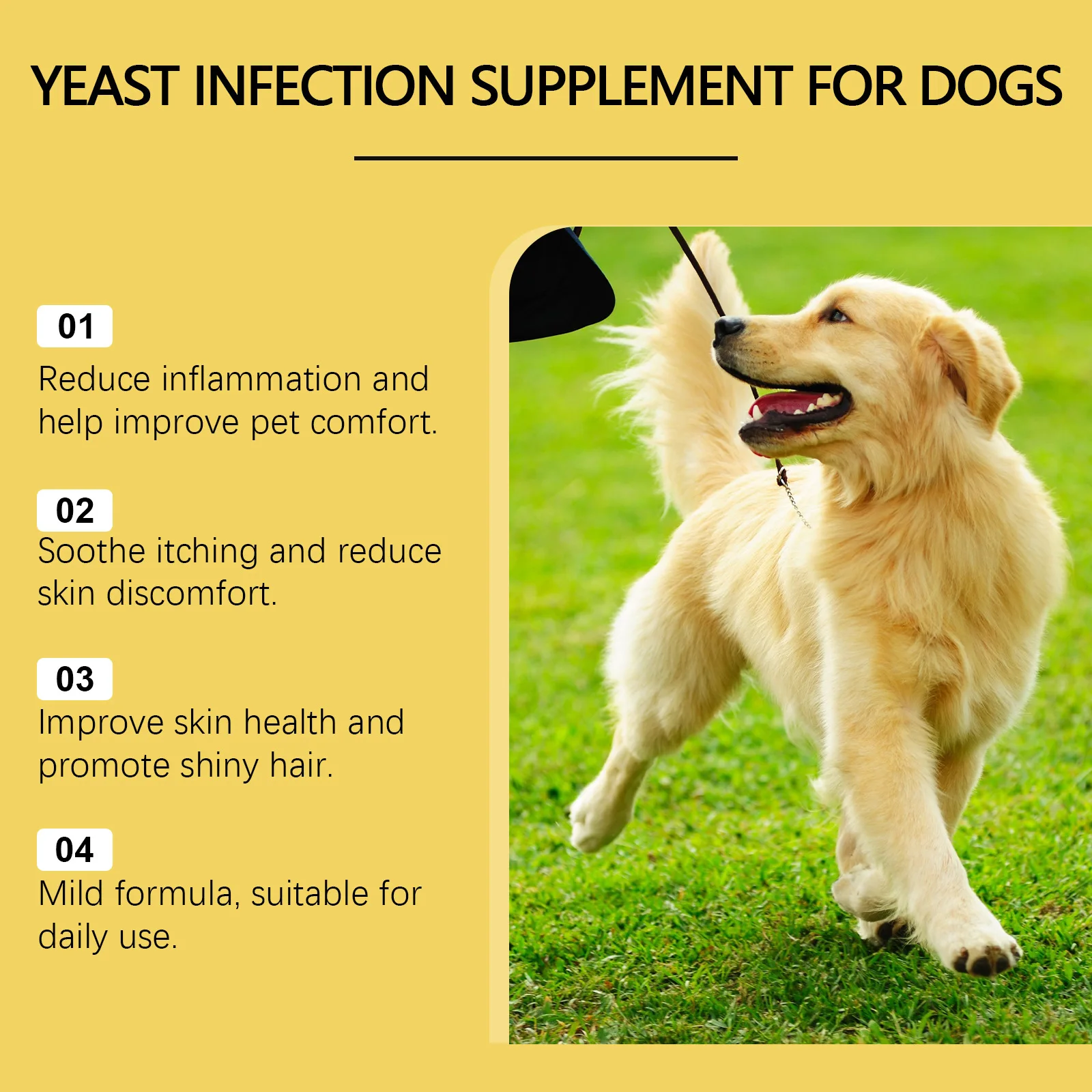 60ml Vitro Herbal Supplement for Pets - Yeast Infection Relief - Reduces Inflammation, Alleviates Itching, Coat & Skin Health - Image 3