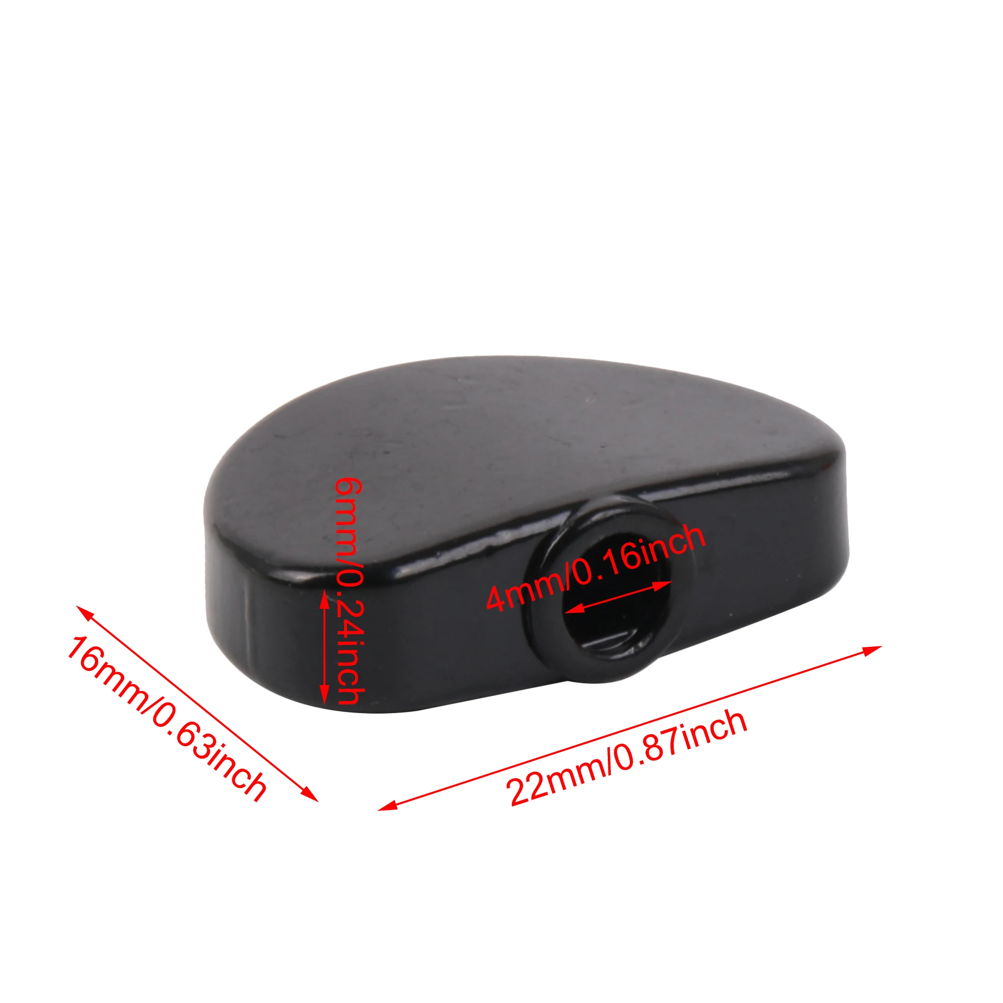 6 Pcs Oval Black Guitar Machine Heads Tuning Peg Buttons 0.16" Hole Dia image 6