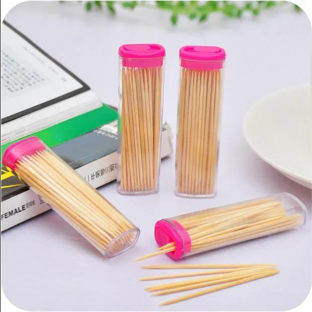 5 Box Oral Care Disposable BambooToothpicks Travel Teeth Cleaning Tool Color Random