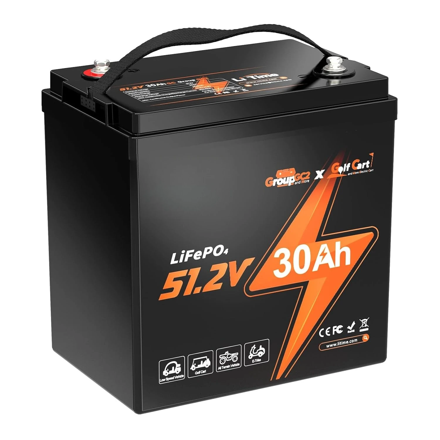 

Литиевая батарея для гольф-кара 48В 30Ач, LiFePO4 GC2, 15000 циклов перезарядки, поддерживает двигатели до 2кВт, максимальная мощность, на заказ