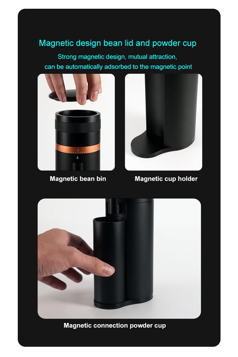 CAFOVO G248C Electric Coffee Grinder 48MM Espresso Cone Burr Stepless Fineness Adjustment Cold Brew Bean Grinder