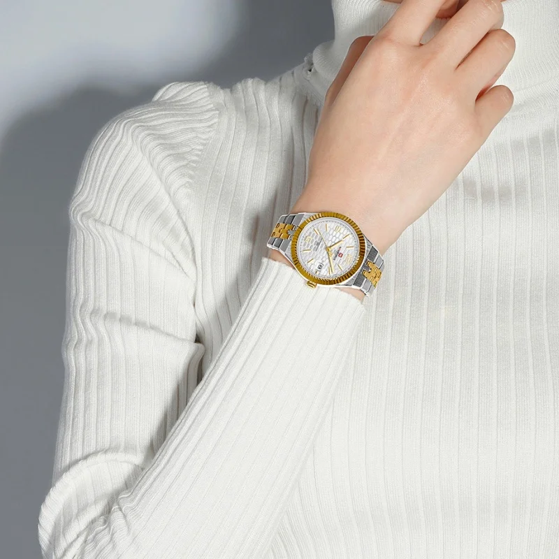 NAVIFORCE Women Luxury Watch Quartz High Quality Waterproof Steel Romantic Elegent Ladies Fashionable Daily Dress Wristwatch